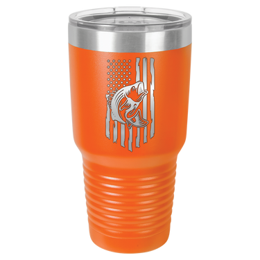 Rustic Us Flag Design Tumbler